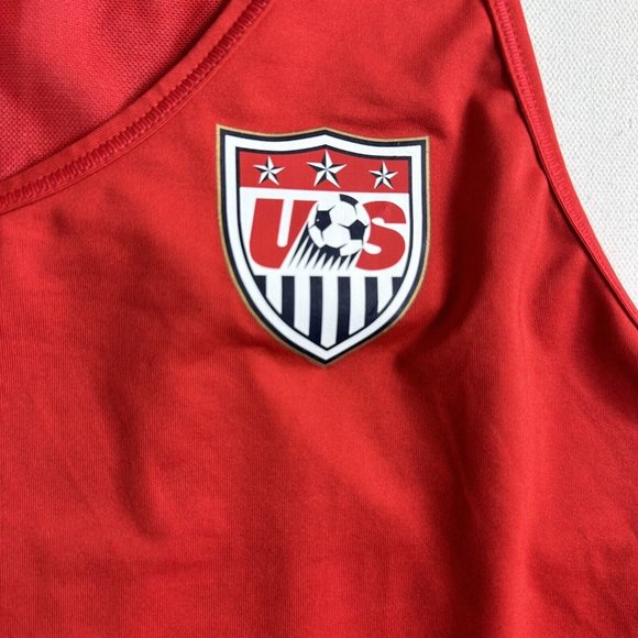 Nike Dri-Fit Pro Combat Fitted US Soccer Tank Top Women's Size XL Red Run Active - Picture 5 of 10
